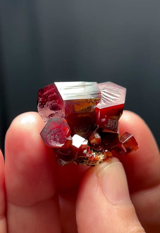 VANADINITE CLUSTER WITH DRUSY