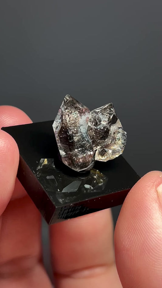 HERKIMER DIAMOND GEM CLUSTER "MIDNIGHT" HERKIMER