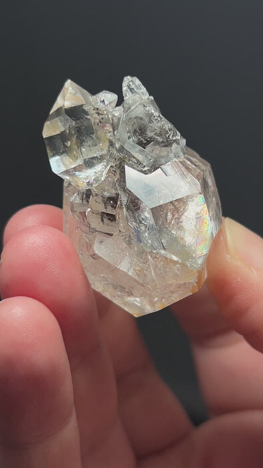 NATURAL HERKIMER DIAMOND QUARTZ CLUSTER