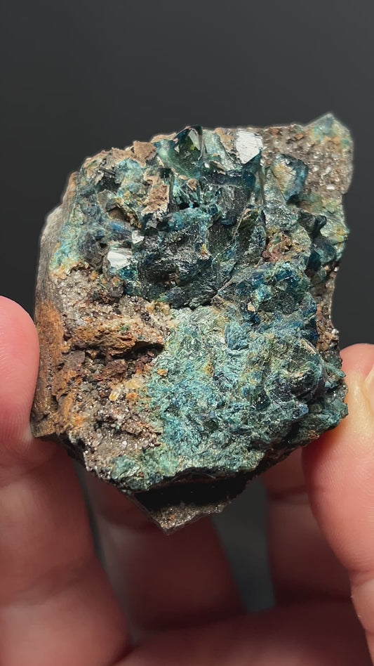 LAZULITE AND GORMANITE ON MATRIX FROM YUKON TERRITORY, CANADA