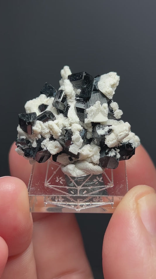 BLACK TOURMALINE ( SCHORL ) WITH FELDSPAR