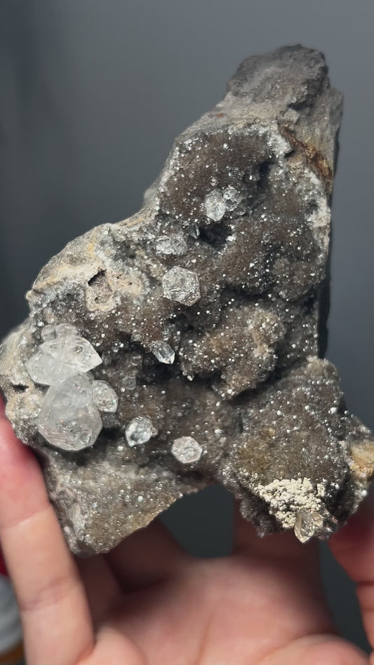 HERKIMER DIAMOND QUARTZ MATRIX DISPLAY PIECE