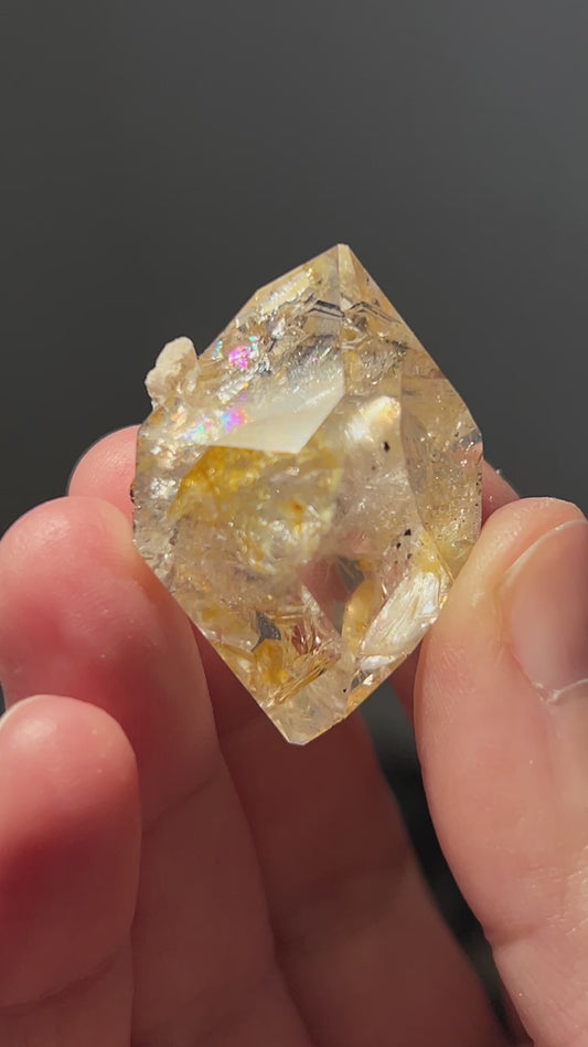 HERKIMER DIAMOND QUARTZ WITH DOLOMITE " GOLDEN HEALER "