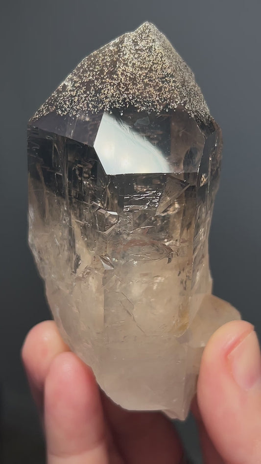 SMOKY QUARTZ WITH CHLORITE DUSTING