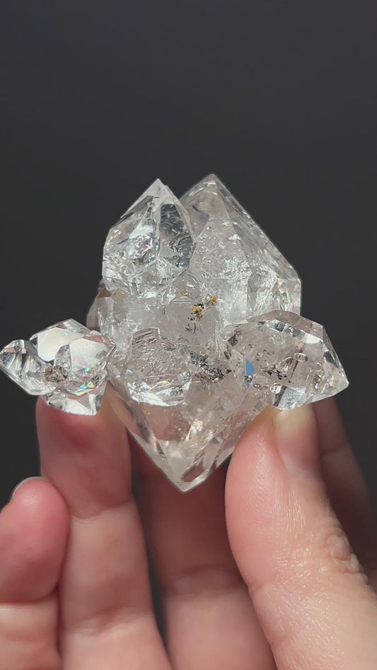 HERKIMER DIAMOND QUARTZ "SPACE ROBOT " CLUSTER