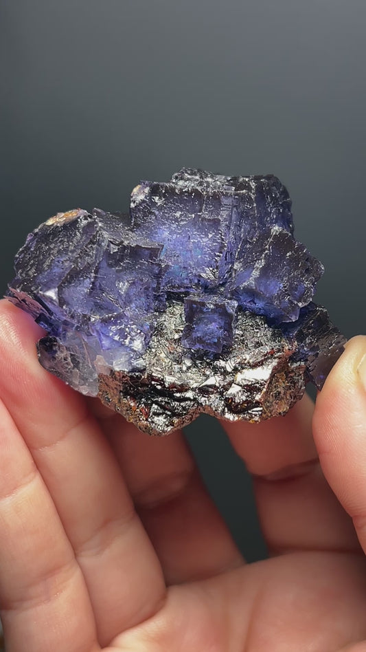 FLUORITE ON SPHALERITE FROM ELMWOOD MINE